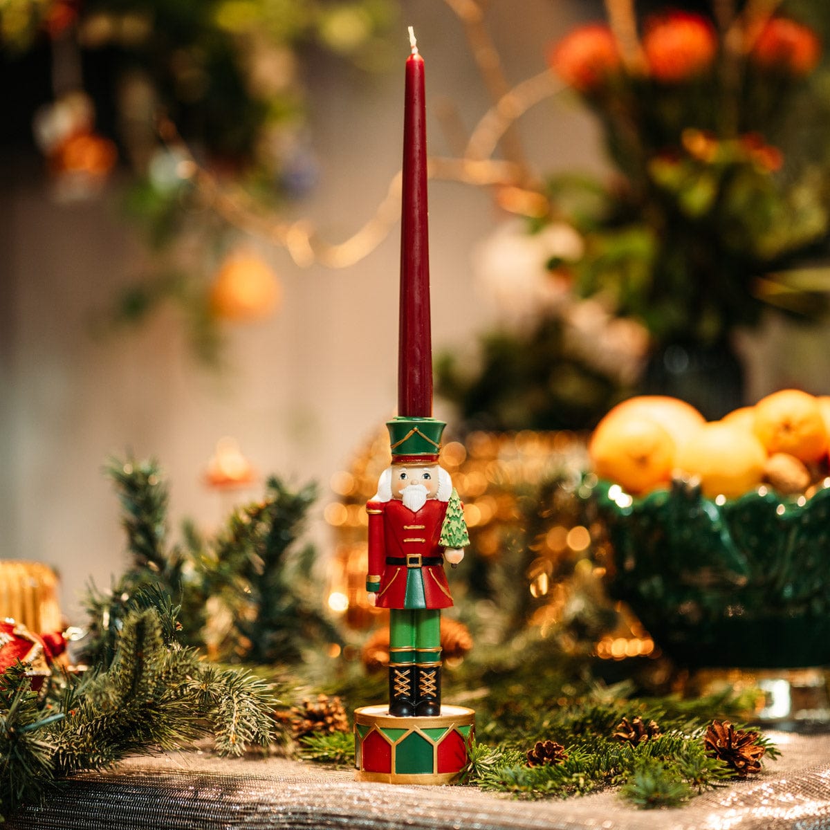 Candlestick for tall candles - Christmas soldier large