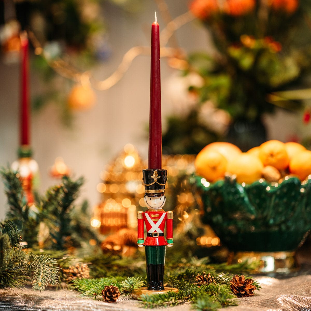 Candlestick for tall candles - Christmas soldier medium size