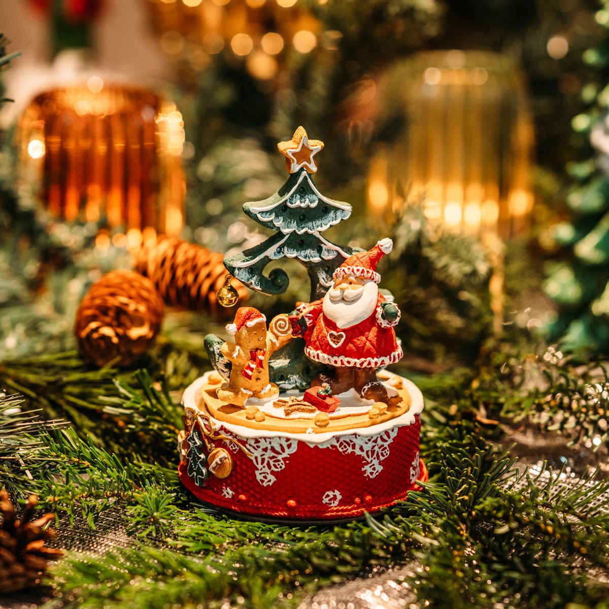 Designer toy carousel - decoration for Christmas - H 6.3" Ø 4.3"