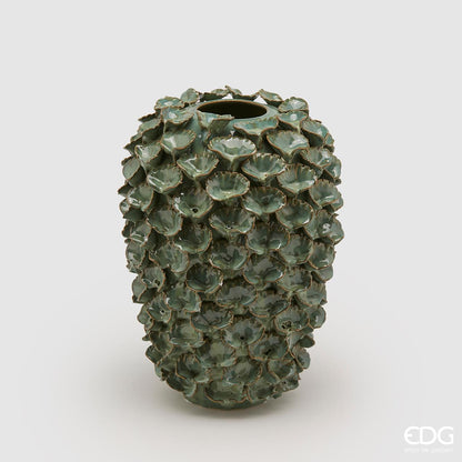 Decoration Vase with ginkgo leaves - 2 heights H 7.9" and H 12.5"