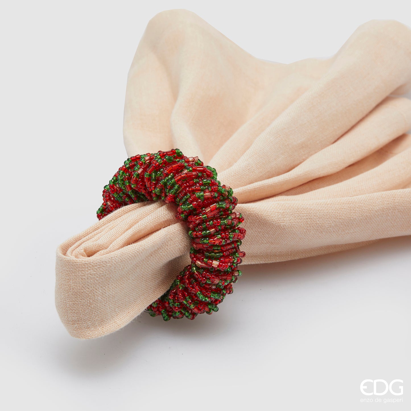 Set of 4 napkin rings decorated with colorful beads - 7 variants