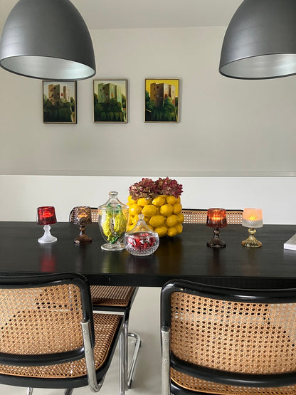 Classic glass amphora  elegant storage container with lid