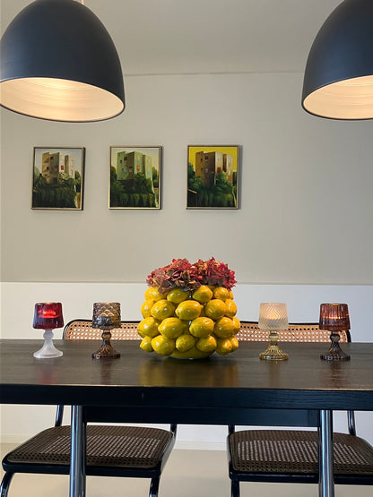 Set of 4 candle glasses for candles and tea lights