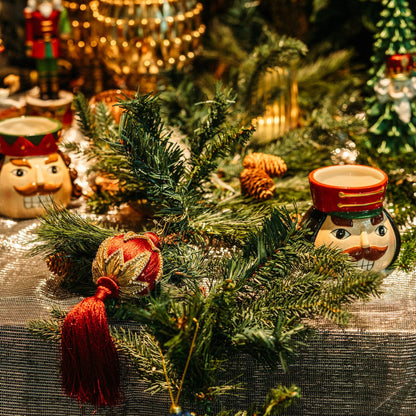 Garland made of artificial fir branches and real pine cones Length 109"
