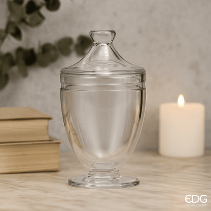 Italiving Glass Container Classic Glass Amphora – Elegant Storage Container with Lid