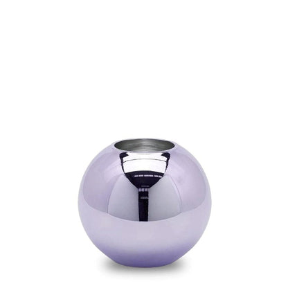Flower vase - reflective glass ball height 6.3" Ø 7.1" in 3 colours