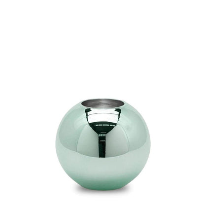 Flower vase - reflective glass ball height 6.3" Ø 7.1" in 3 colours