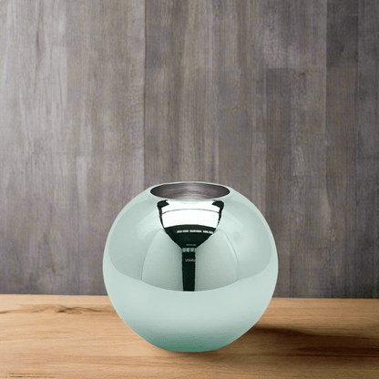 Flower vase - reflective glass ball height 6.3" Ø 7.1" in 3 colours