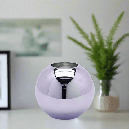 Flower vase - reflective glass ball height 6.3" Ø 7.1" in 3 colours