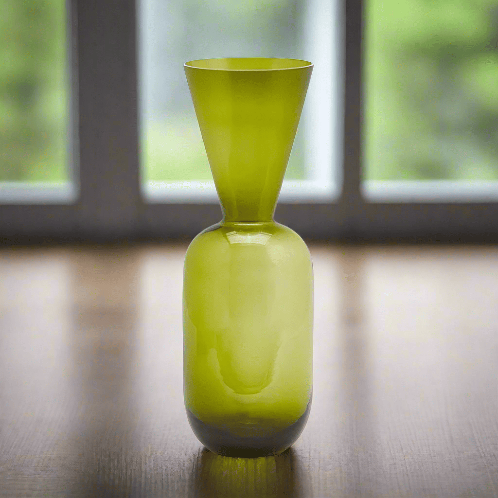 Designer vase made of colored glass H 19.68" Ø 6.69" - 3 color variants