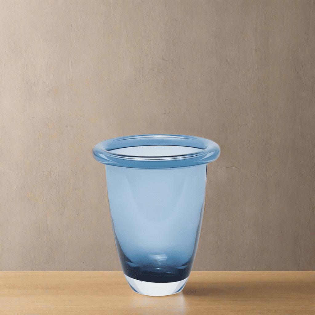 Design classic glass vase large in 2 colors H 8.3" Ø 7.1"