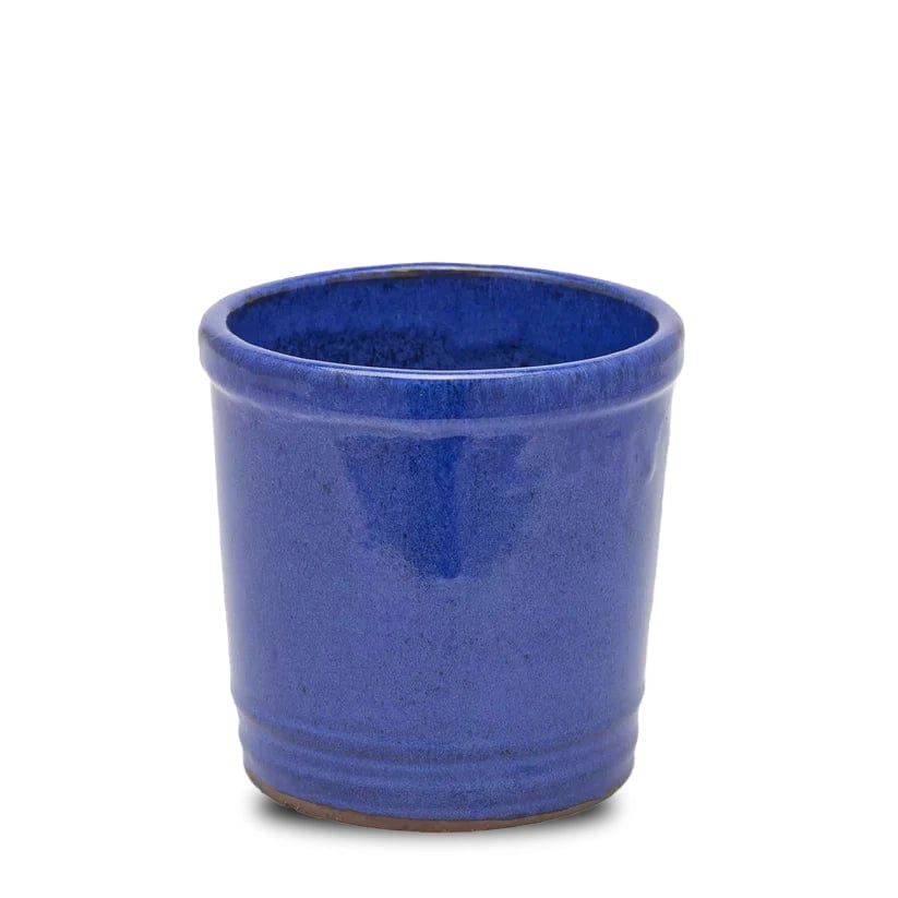 Mediterranean ceramic flowerpot - 3 colours H 7.08" Ø 7.08"