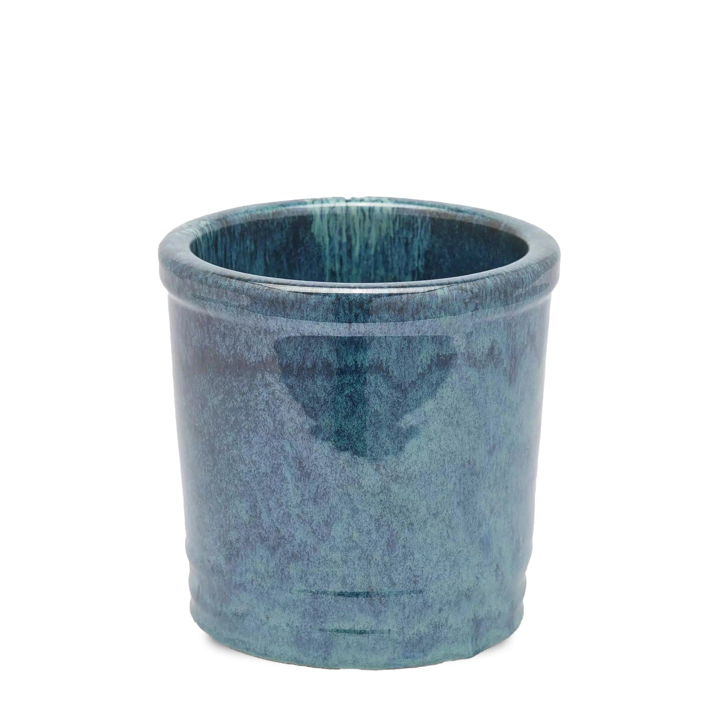 Mediterranean ceramic flowerpot - 3 colours H 7.08" Ø 7.08"