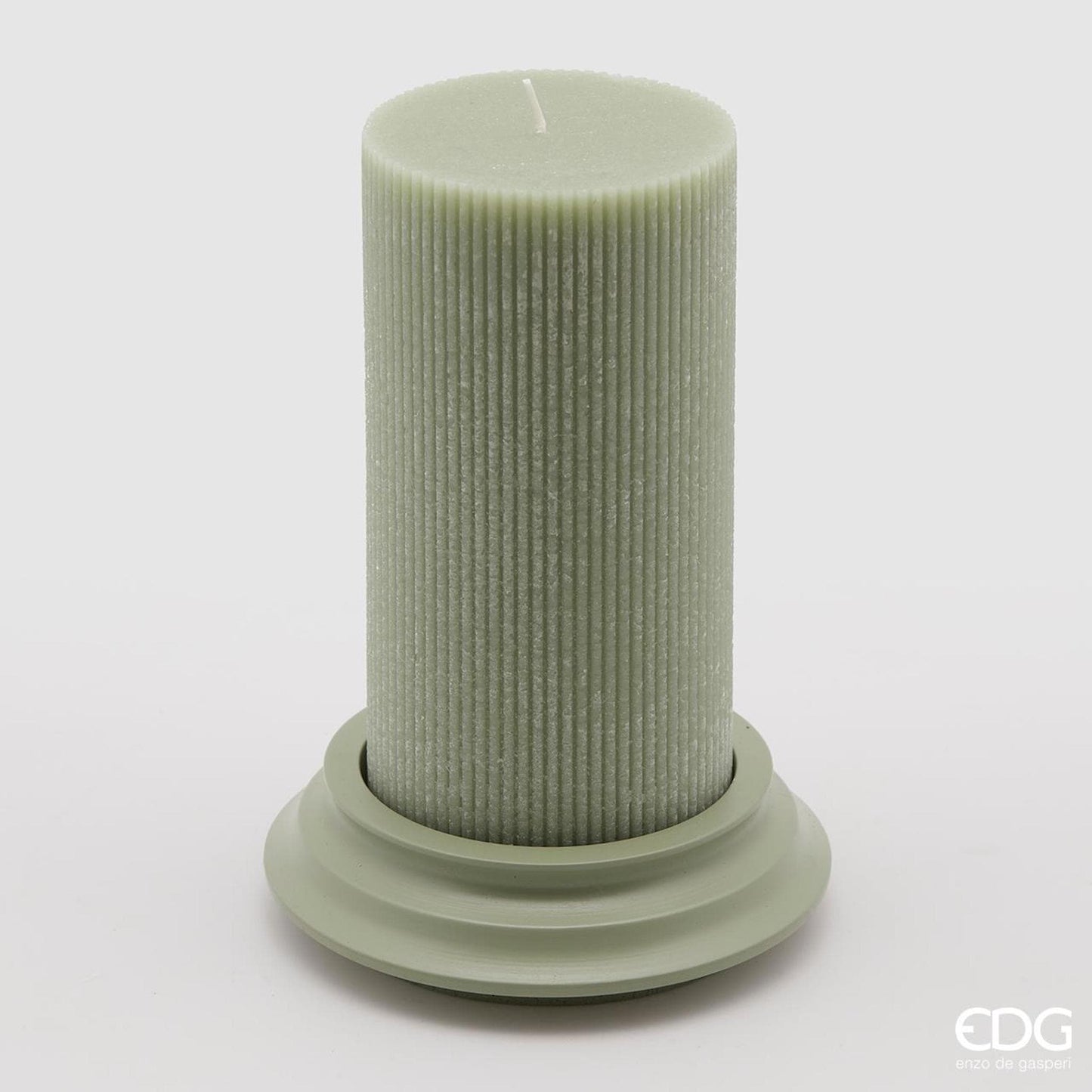 Candle antique column on ceramic base in 3 color variations Height 7.8" Ø 3.9"