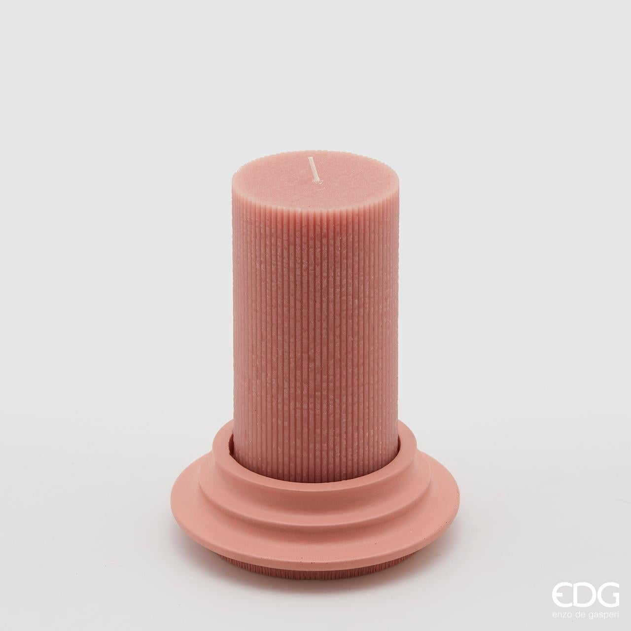 Scented candle as an antique column with ceramic base in 3 colors H 5.9" Ø 3.1"