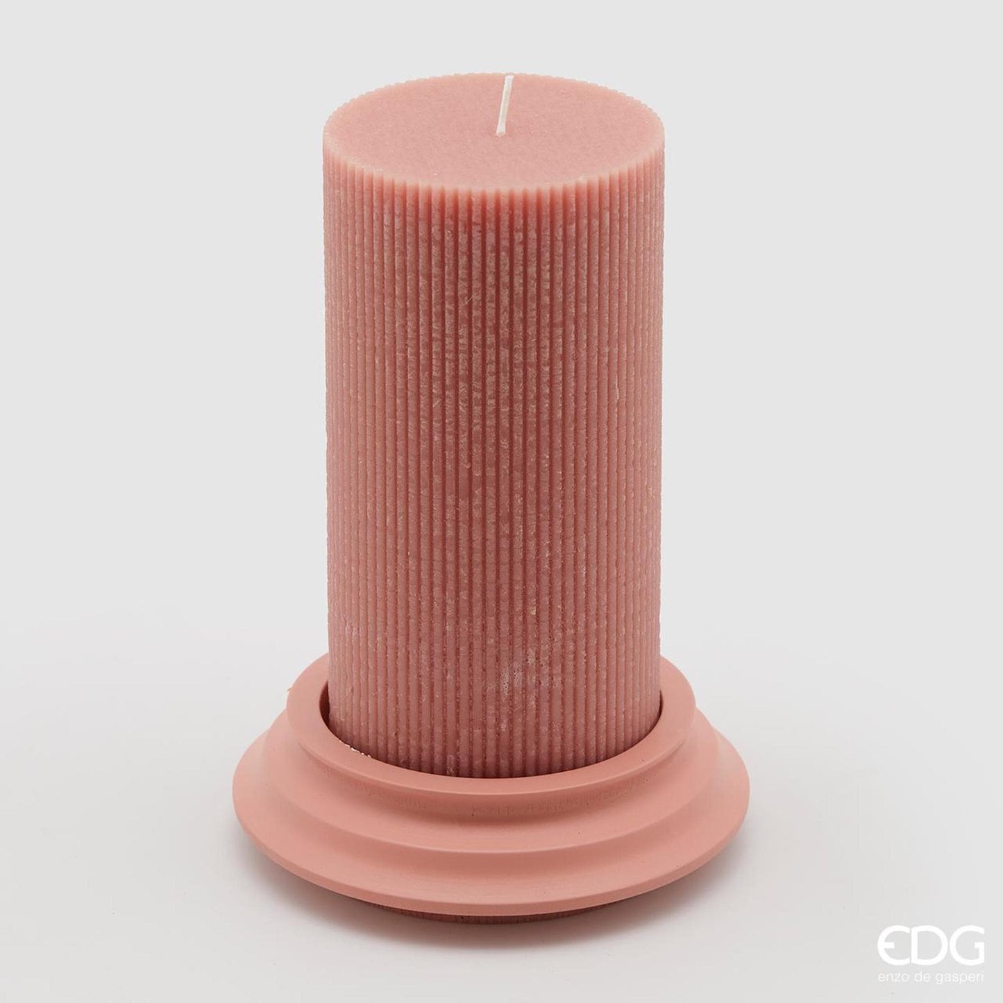 Candle antique column on ceramic base in 3 color variations Height 7.8" Ø 3.9"