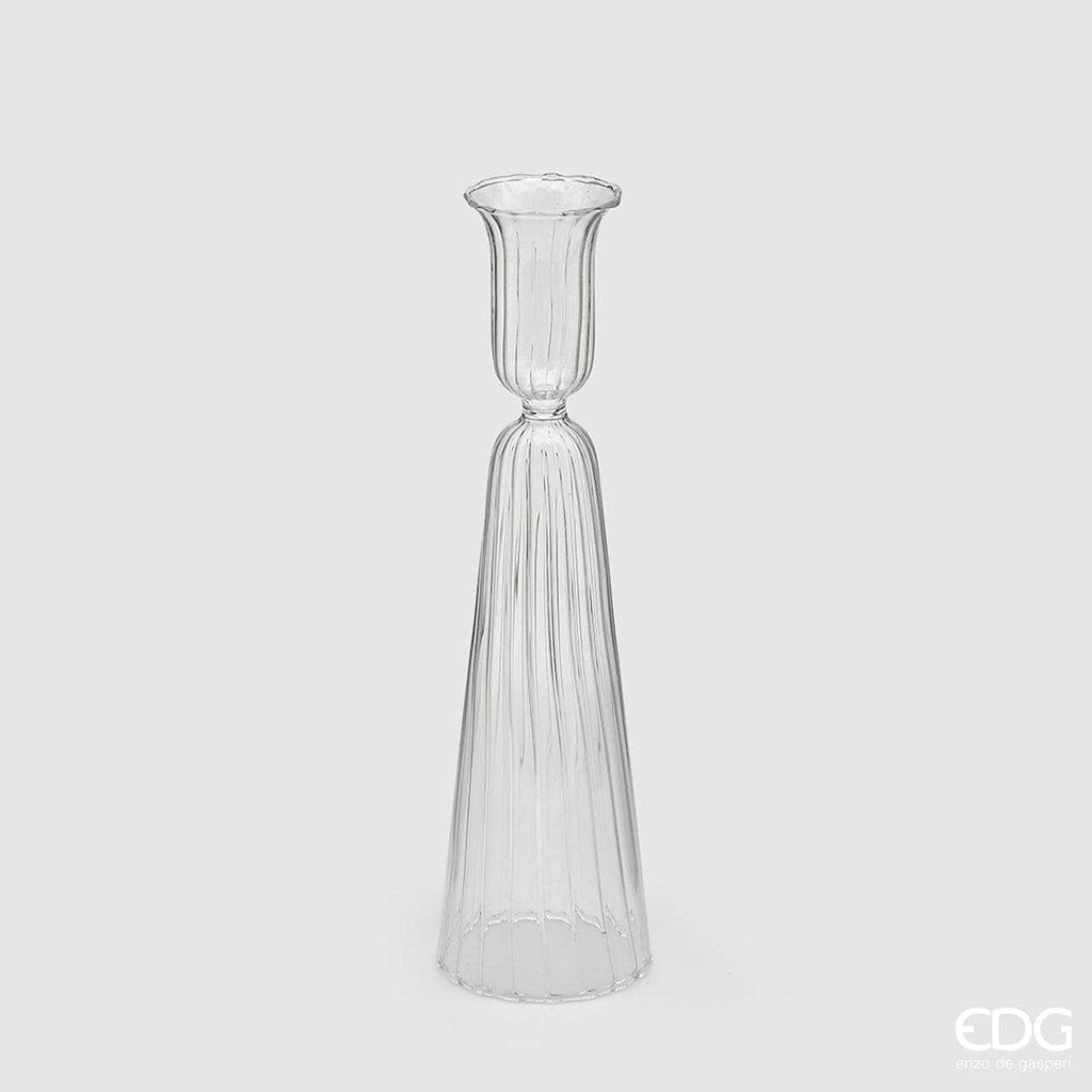 Slim candlestick for tall candles - H 8.6 " Ø 2.4"