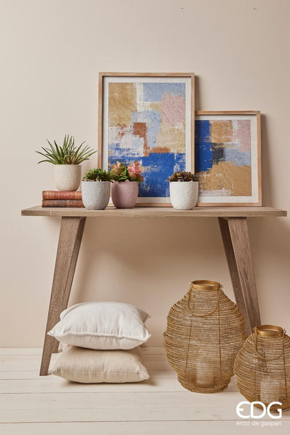 Oriental floor lantern made of brass for candles - H 17" Ø 15"