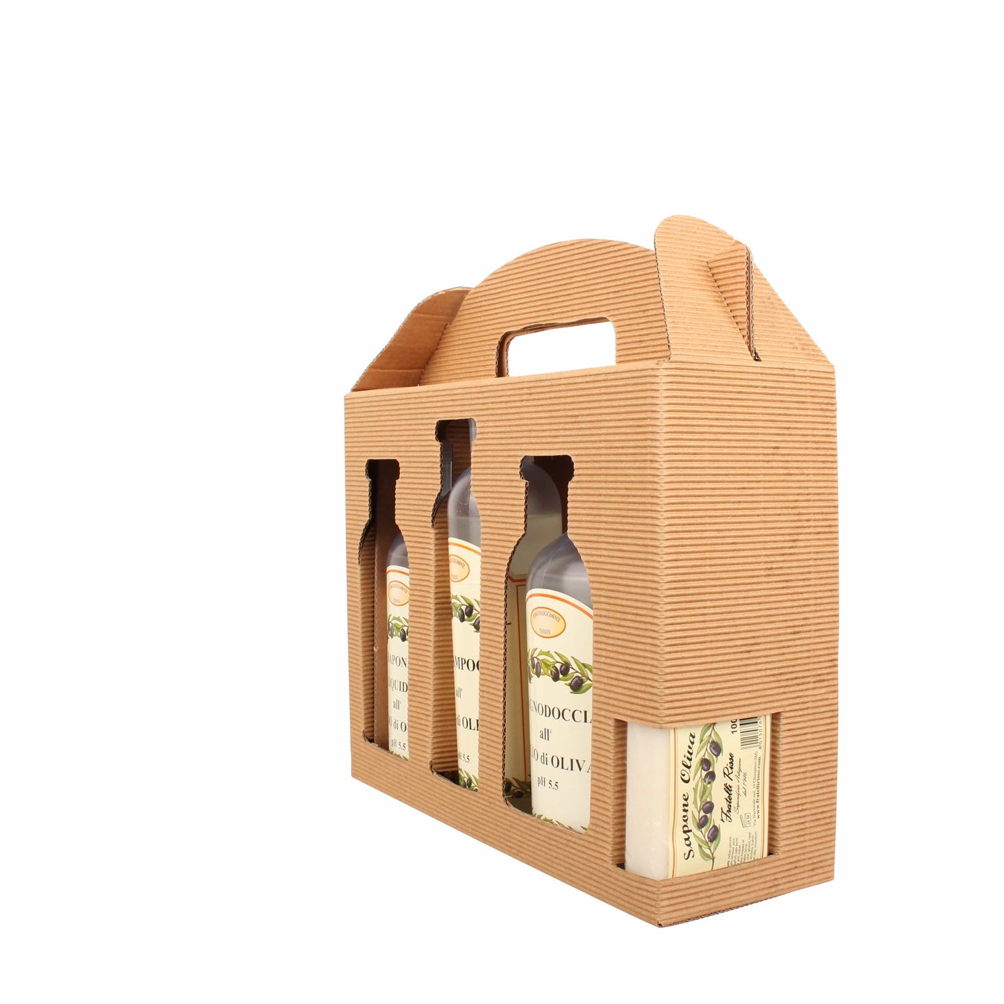 4-piece natural care set made of olive oil