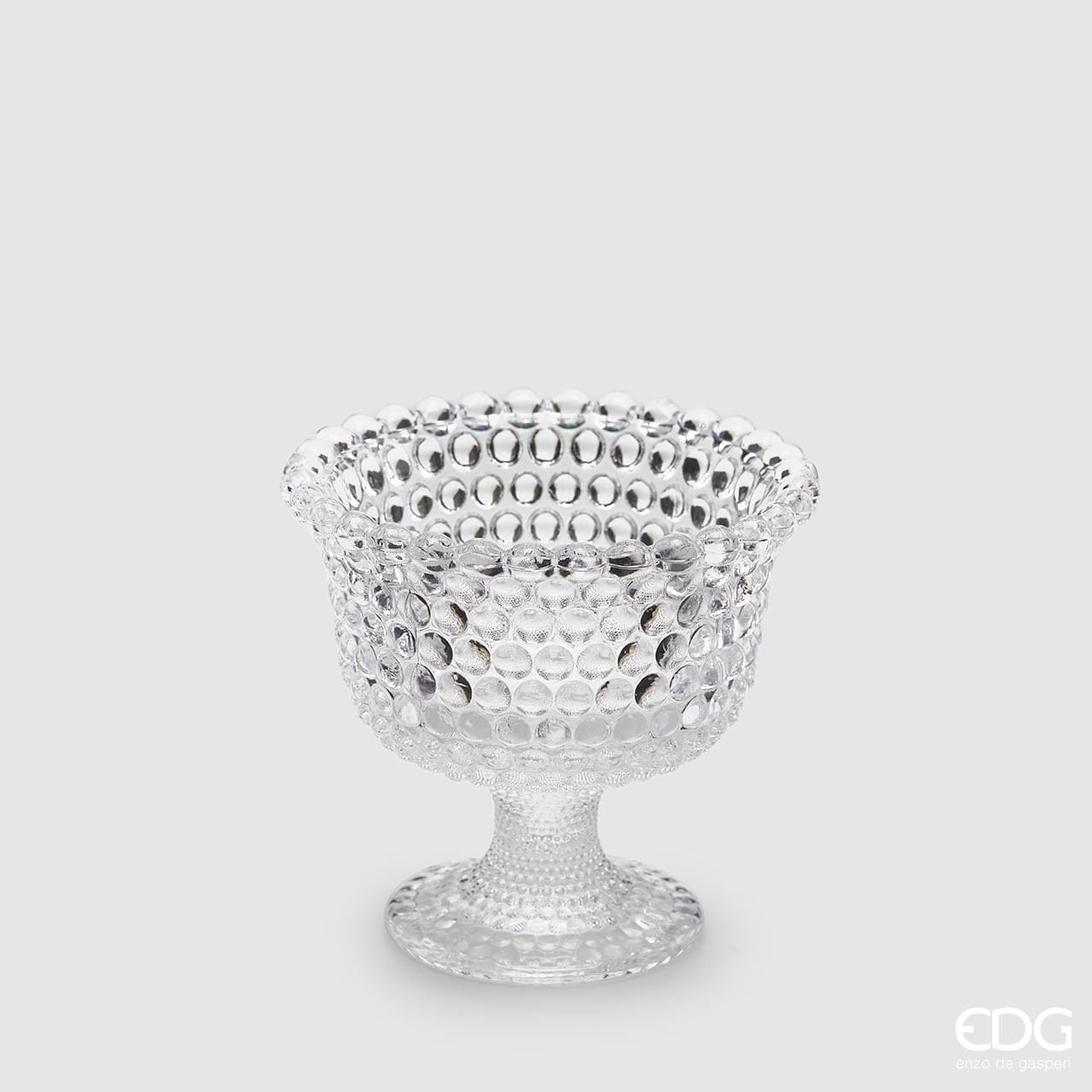 Dessert bowl with foot made of crystal glass - H 4.7" Ø 5"