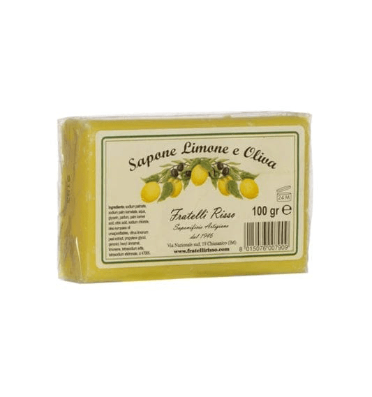 Natural soap made from olive oil and other vegetable oils with lemon - 0.22 lb