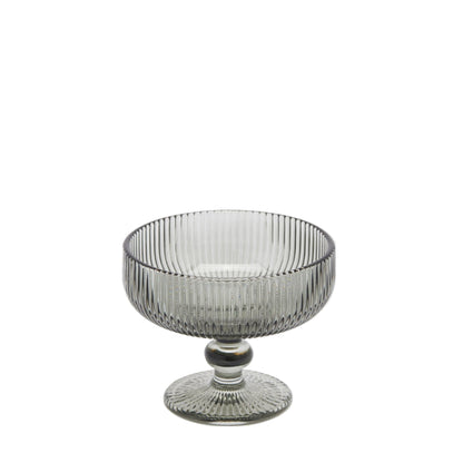 Italiving Champagne Glass Smoky grey champagne flute with wave design – Sparkling elegance for special moments