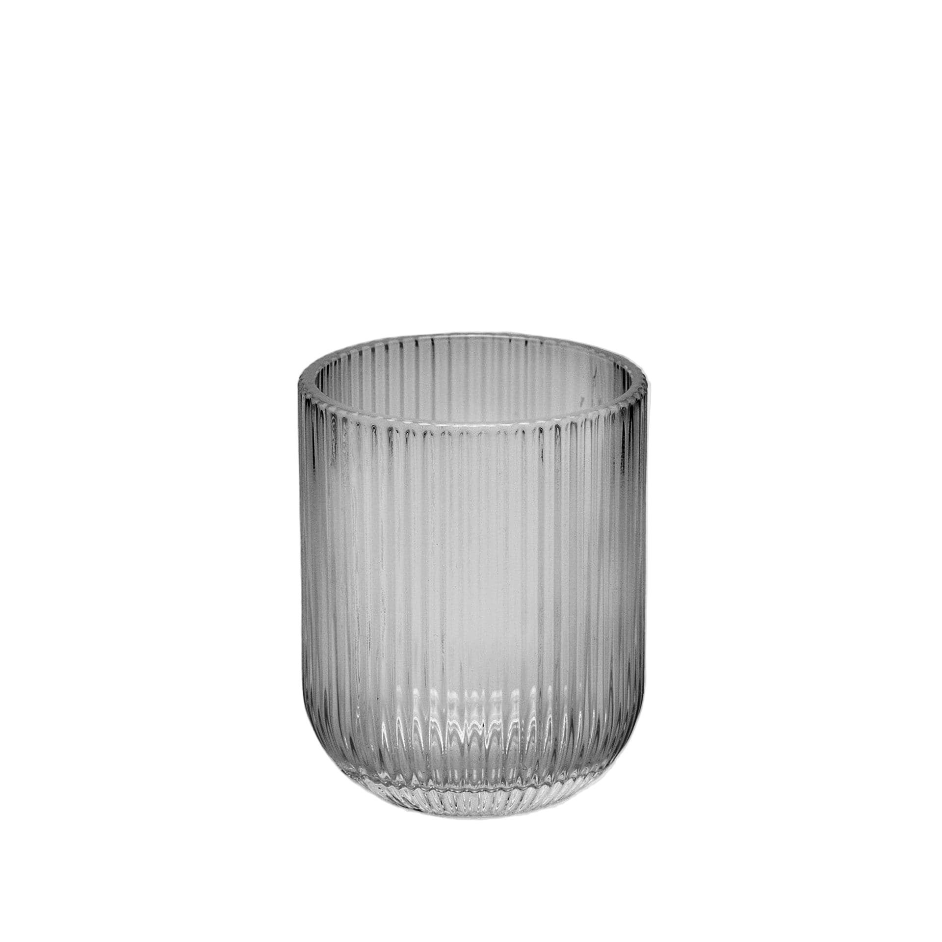 Italiving Water Glass Smoke grey water glass with wave design – Stylish everyday companion