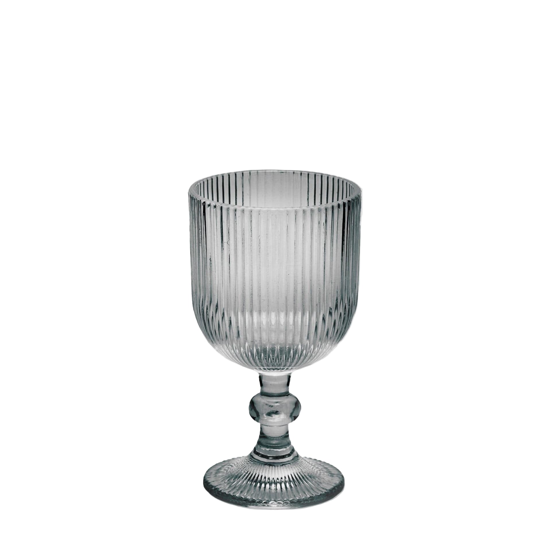 Italiving wine glass Smoke grey white wine glass with wave design – style meets elegance